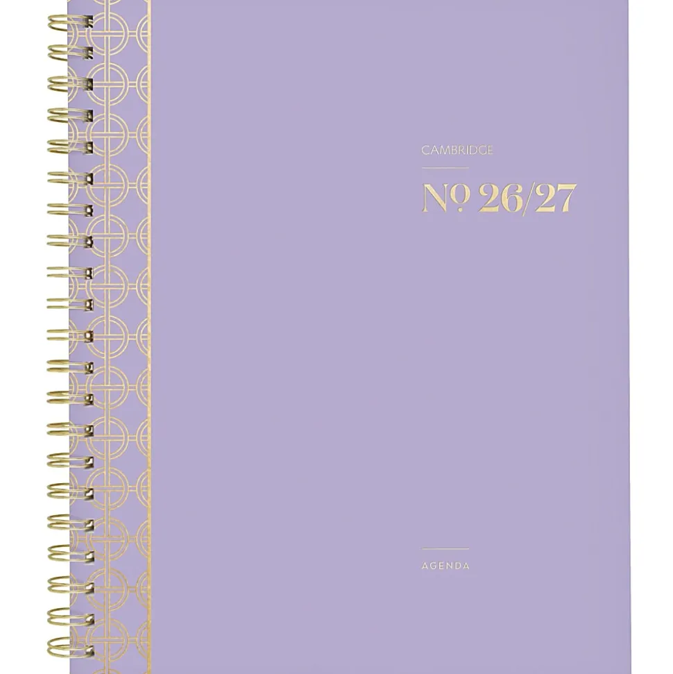 Mead Cambridge® WorkStyle® Focus Academic 2026-2027 Weekly Monthly Planner, Misty Lavender, Large, 8 1/2" x 11"