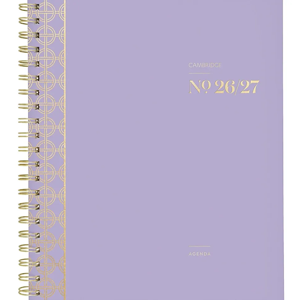 Mead Cambridge® WorkStyle® Focus Academic 2026-2027 Weekly Monthly Planner, Misty Lavender, Large, 8 1/2" x 11"