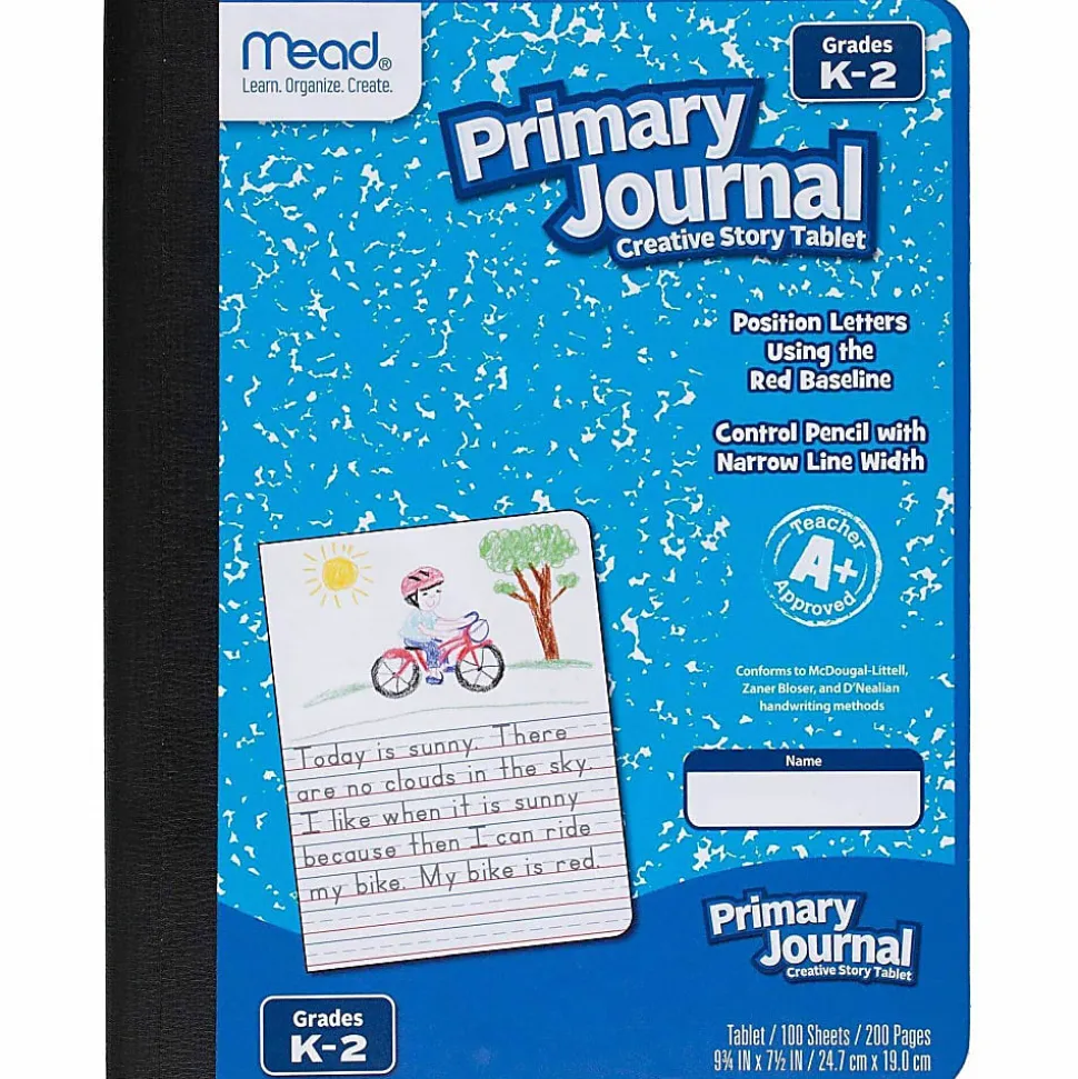Mead® Classroom Primary Journal Creative Story Tablets, 7.5" x 9.8", Assorted, Pack Of 12