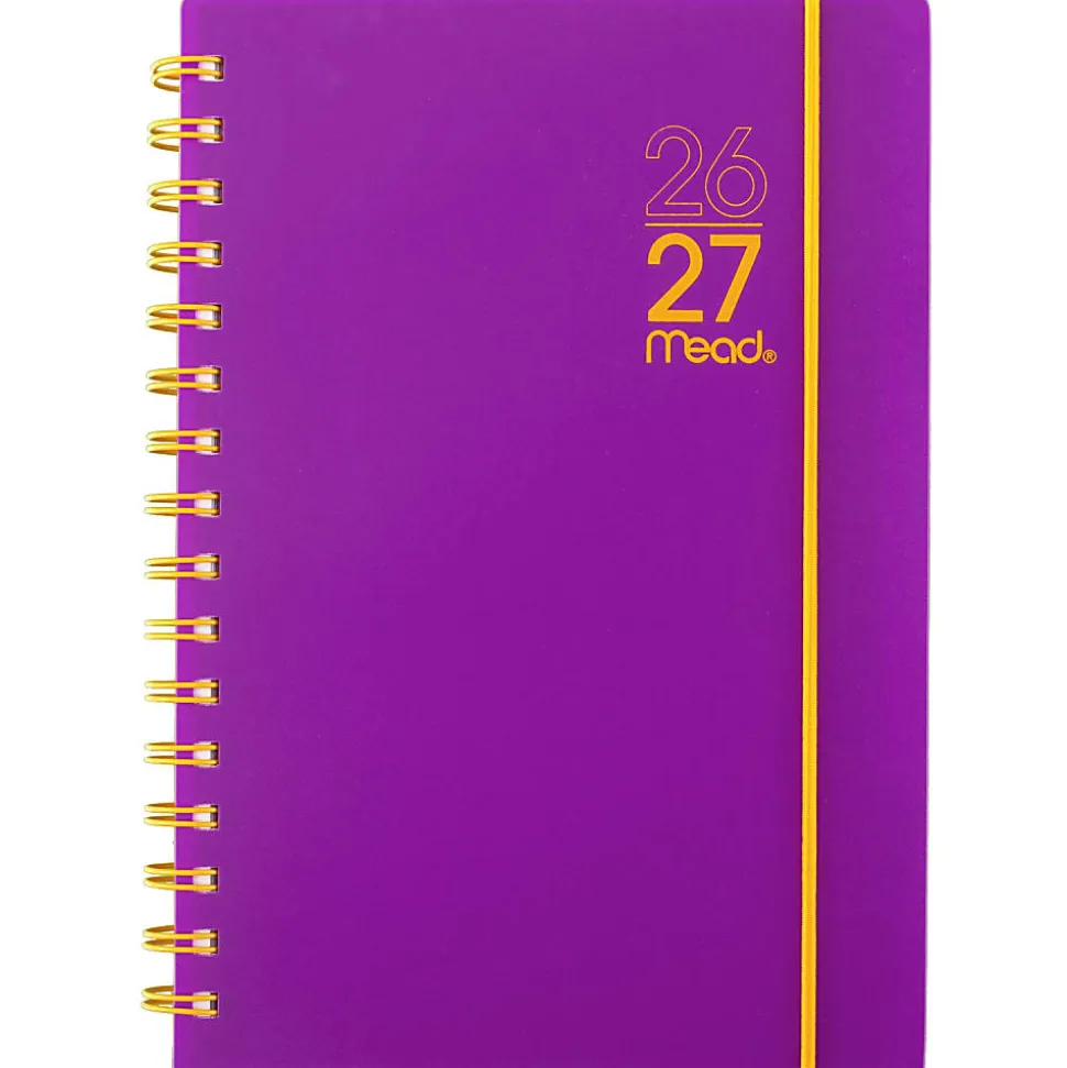 Mead® Color Pop Academic 2026-2027 Weekly Monthly Planner, Fuchsia, Small, 5 1/2" x 8 1/2"