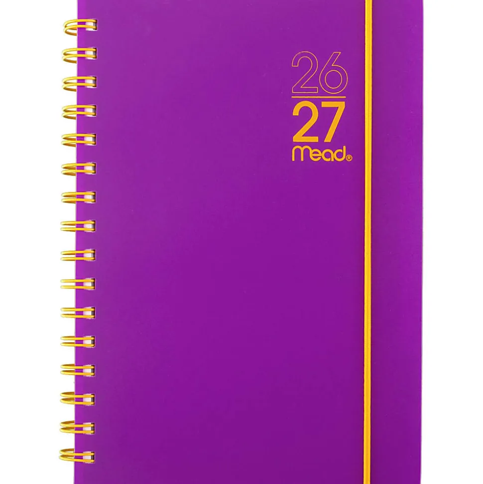 Mead® Color Pop Academic 2026-2027 Weekly Monthly Planner, Fuchsia, Small, 5 1/2" x 8 1/2"