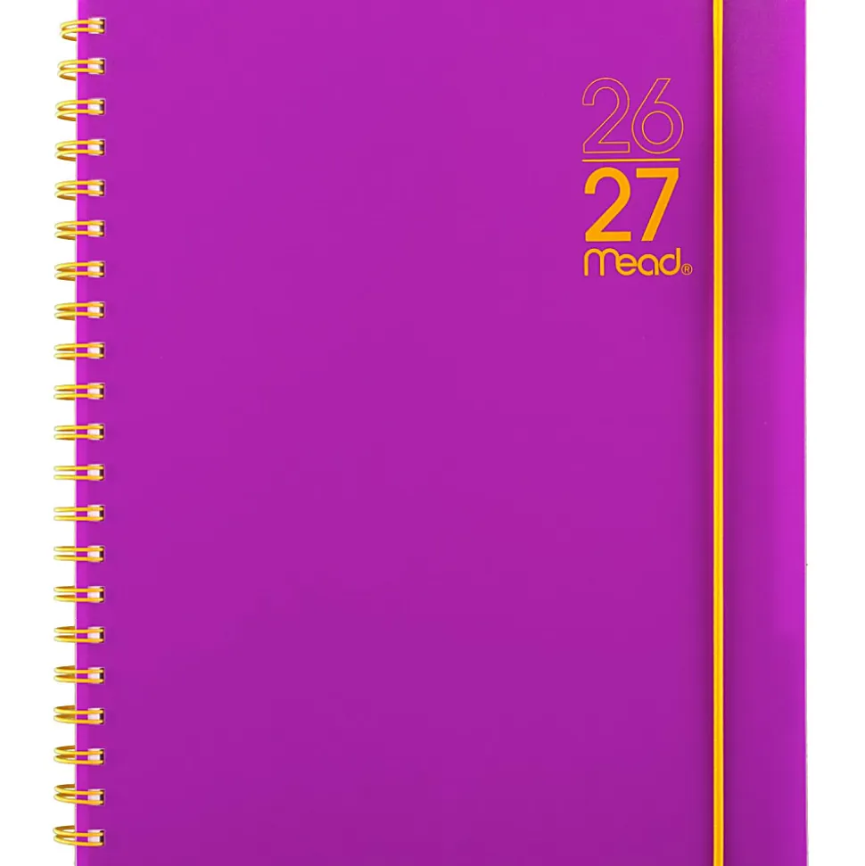 Mead® Color Pop Academic 2026-2027 Weekly Monthly Planner, Fuchsia, Large, 8 1/2" x 11"