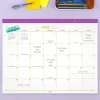 Mead® Color Pop 2026-2027 Monthly Desk Pad Calendar, Fuchsia, Standard, 17" x 21 3/4"
