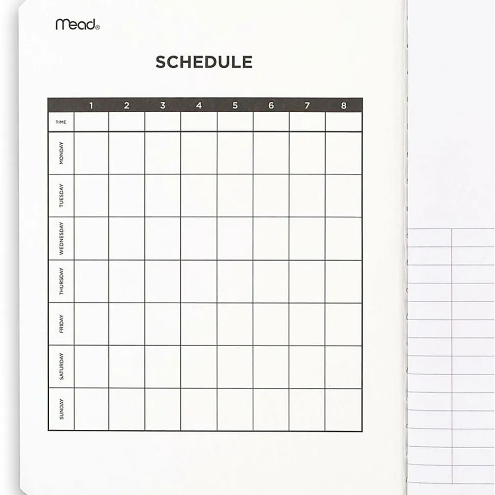 Mead® Journal Composition Book, 7 1/2" x 9 3/4", Wide Ruled, 50 Sheets, Black Marble