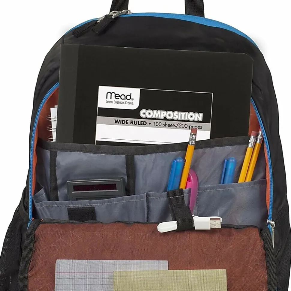 Mead® Journal Composition Book, 7 1/2" x 9 3/4", Wide Ruled, 50 Sheets, Black Marble