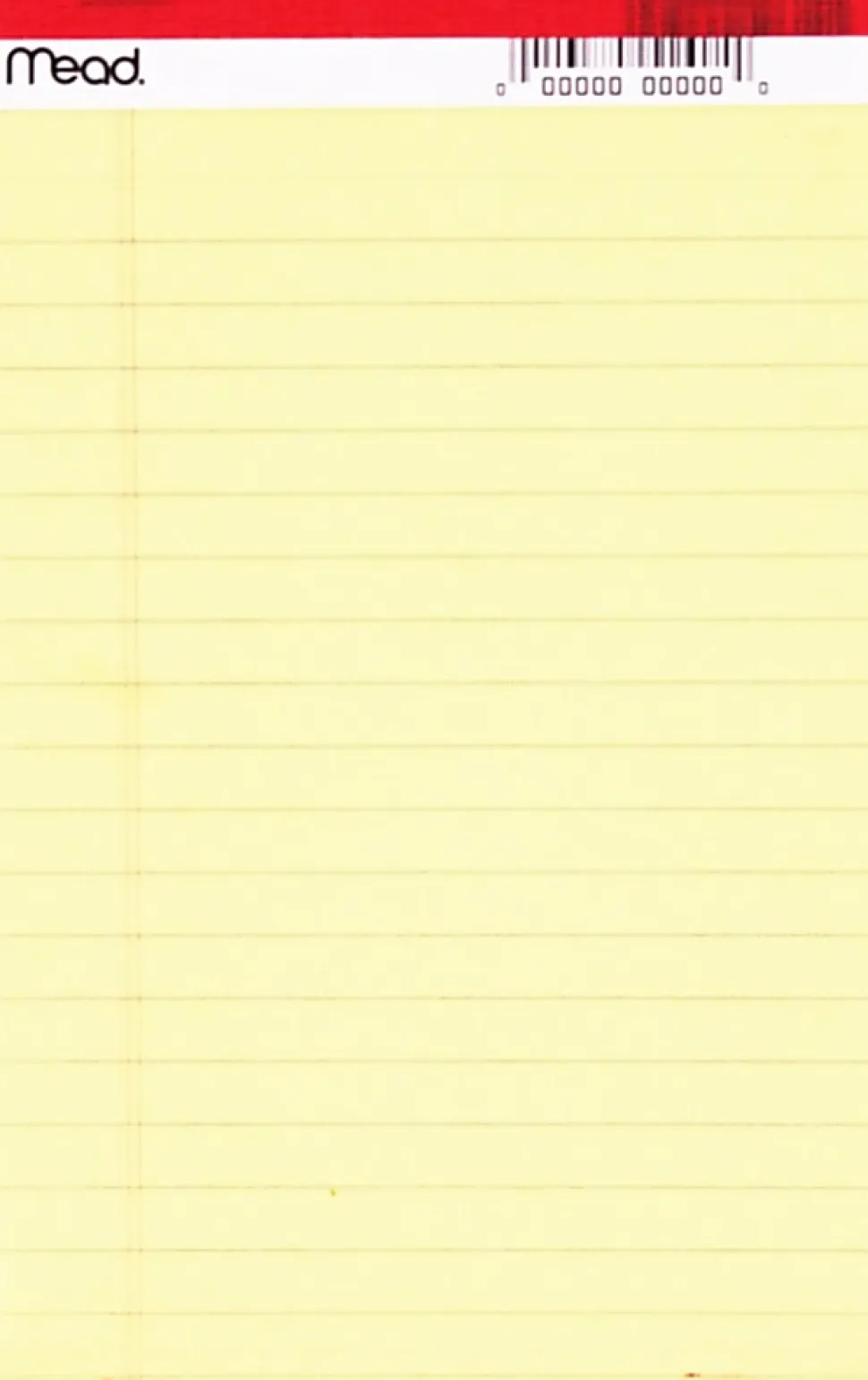 Mead® Legal Pad, Junior Size, 5" x 8", 50 Sheets, Canary