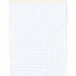 Mead® Quad-Ruled Stiff-Backed Planning Pad, Letter Size, 8 1/2" x 11", Assorted Paper Colors, Pad Of 80 Sheets