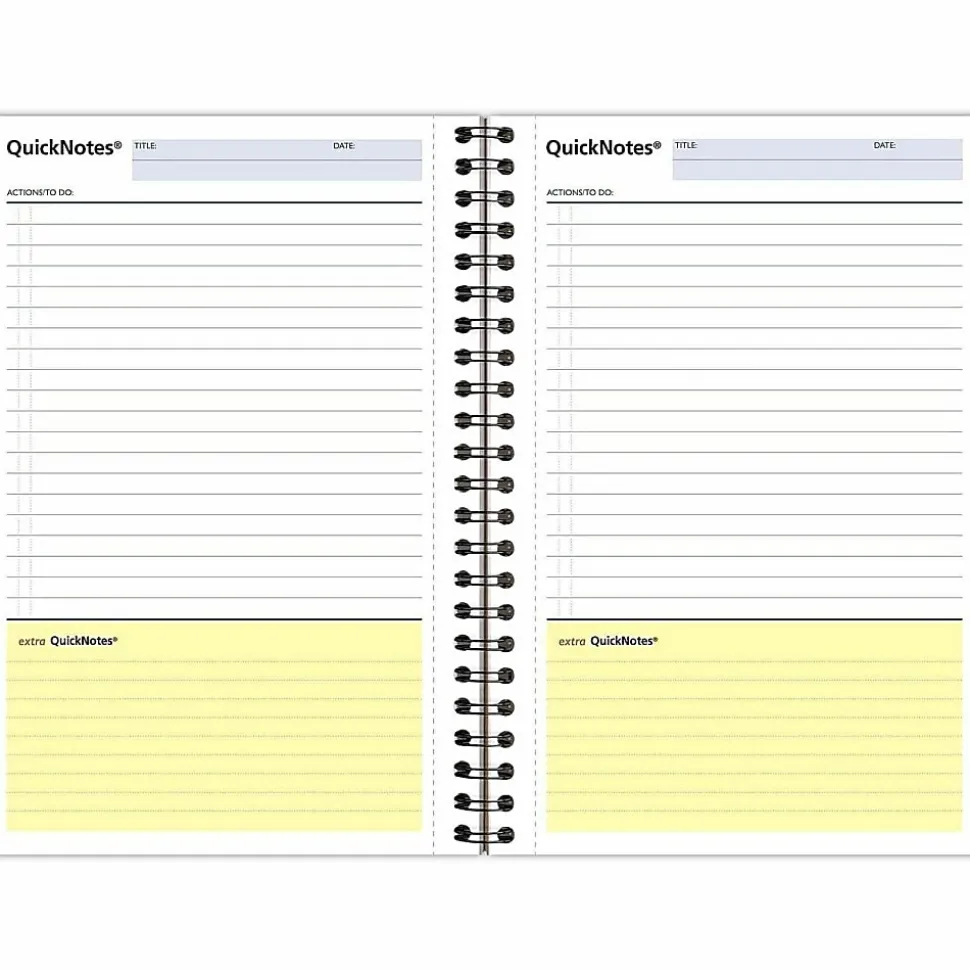 Mead® QuickNotes Business Notebook, 5" x 8", 1 Subject, 80 Sheets, Black