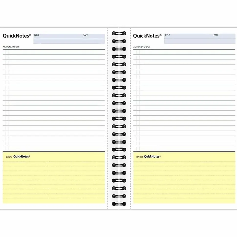 Mead® QuickNotes Business Notebook, 5" x 8", 1 Subject, 80 Sheets, Black