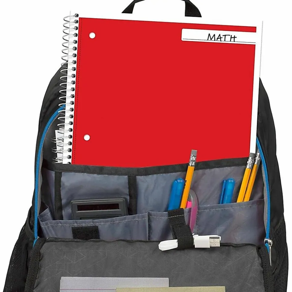 Mead® Spiral Notebooks, 1 Subject, Wide Ruled, 70 Sheets, Assorted Colors, Pack Of 4 Notebooks