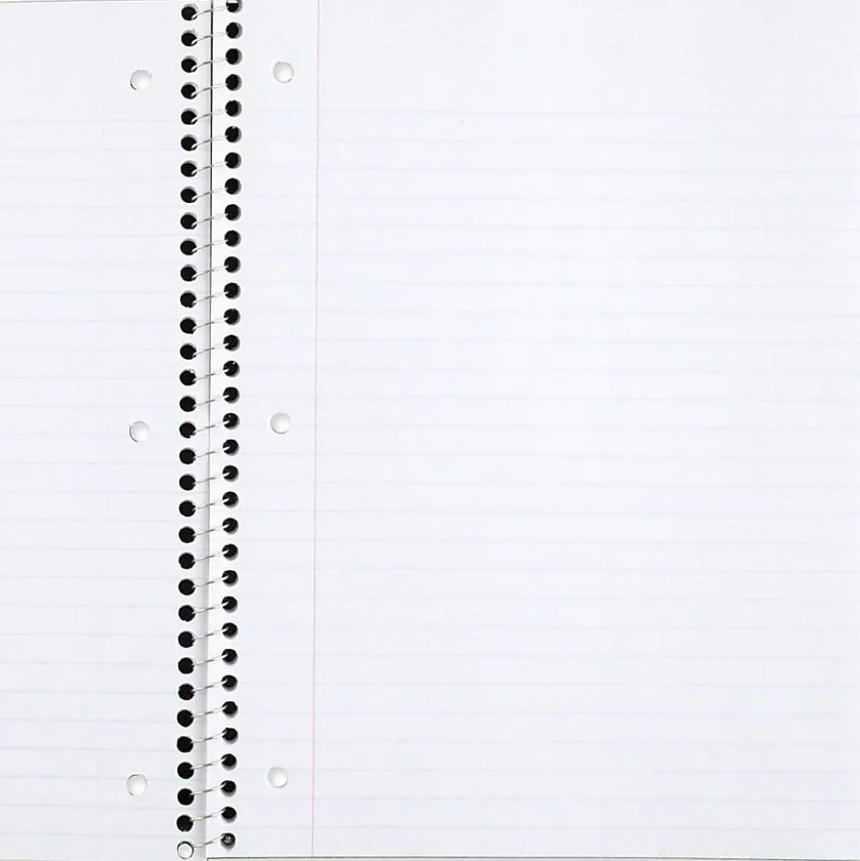 Mead® Spiral Notebooks, 1 Subject, Wide Ruled, 70 Sheets, Assorted Colors, Pack Of 4 Notebooks
