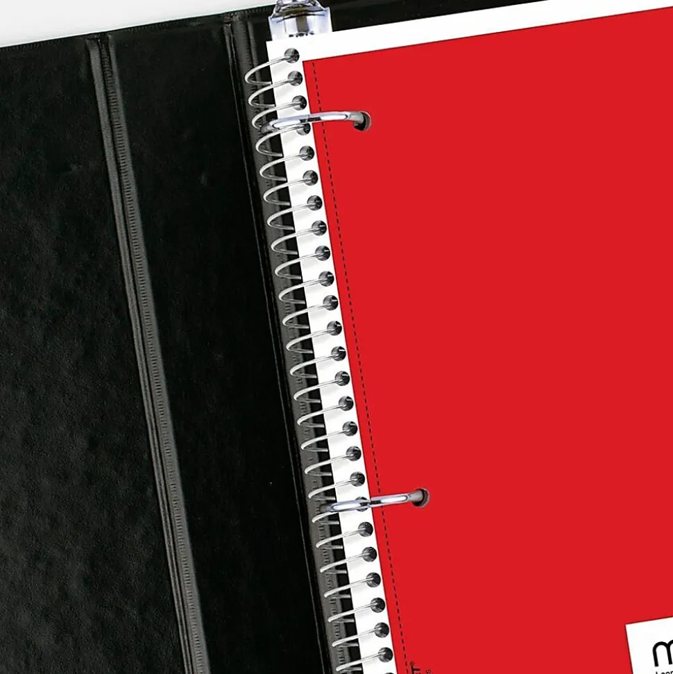 Mead® Spiral Notebooks, 8-1/2" x 10-1/2", 1 Subject, Wide Ruled, 70 Sheets, Assorted Colors, Pack Of 6 Notebooks