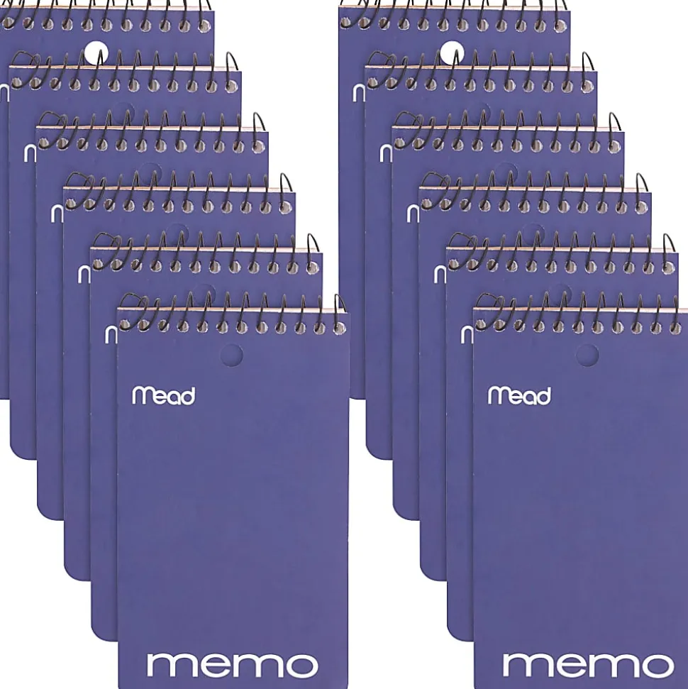 Mead Wirebound Memo Book - 60 Sheets - 120 Pages - Wire Bound - College Ruled Front Ruling - 3"x5" Sheet Size - 45354PK