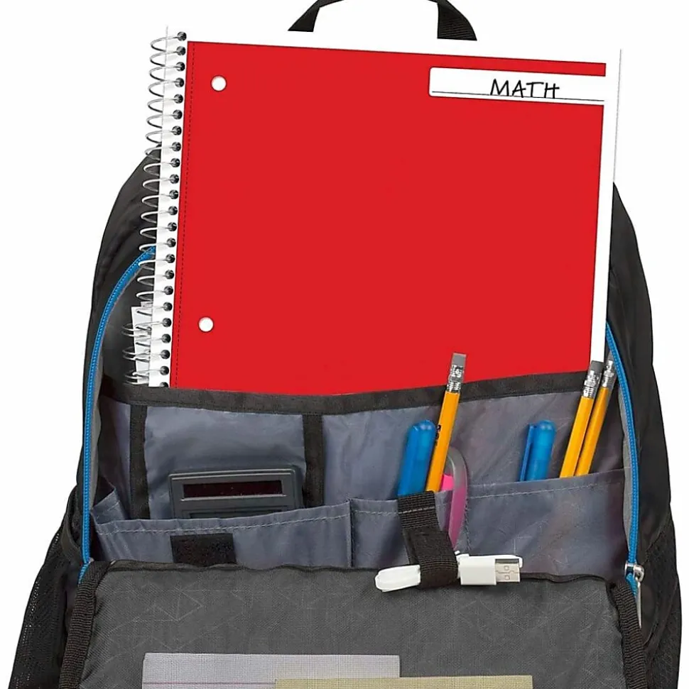 Mead® Wirebound Notebook, 8 1/2" x 11", 5 Subject, 200 Sheets, Assorted Colors