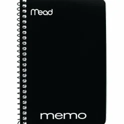 Mead® Wirebound Side-Opening Memo Book, 4" x 6", 1 Hole-Punched, College Ruled, 40 Sheets