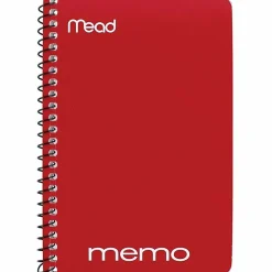 Mead® Wirebound Side-Opening Memo Book, 4" x 6", 1 Hole-Punched, College Ruled, 40 Sheets
