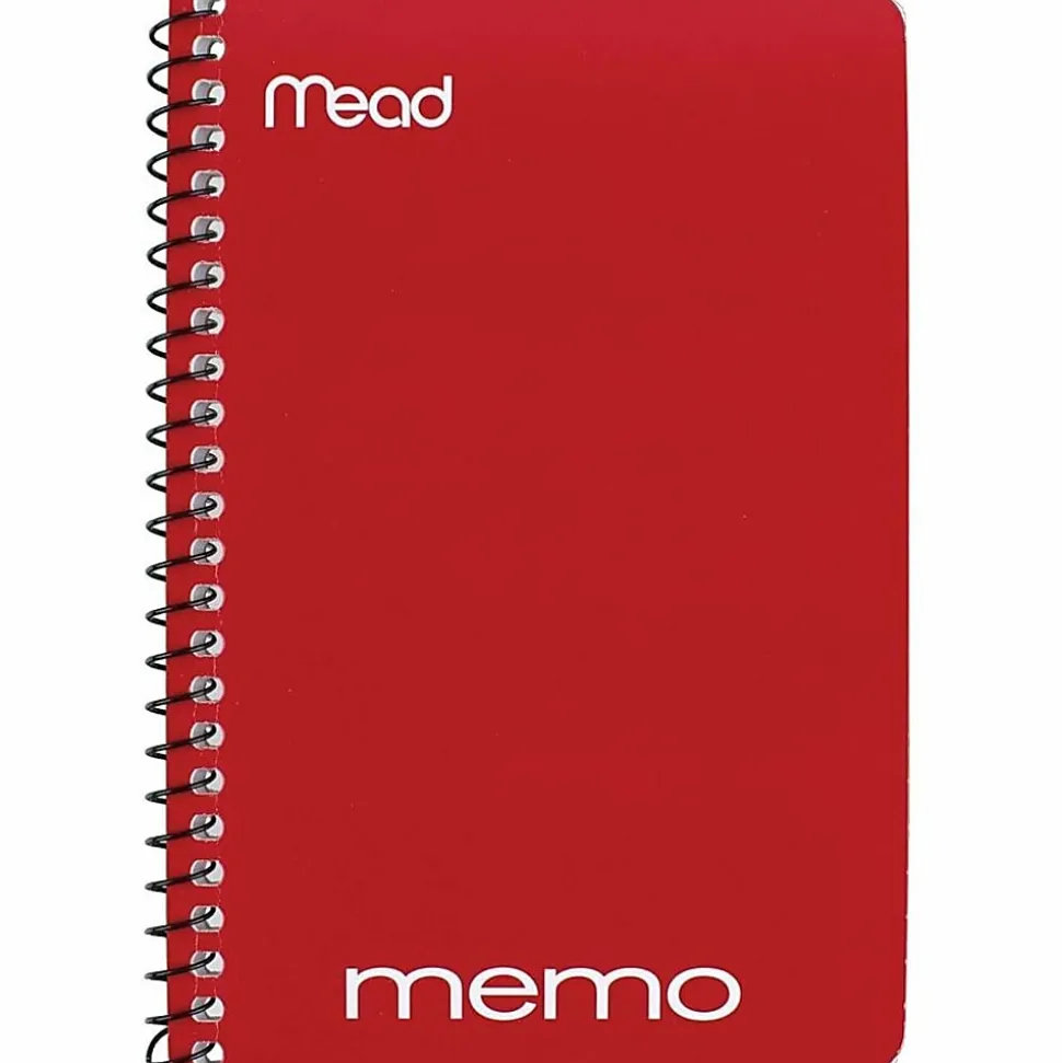 Mead® Wirebound Side-Opening Memo Book, 4" x 6", 1 Hole-Punched, College Ruled, 40 Sheets