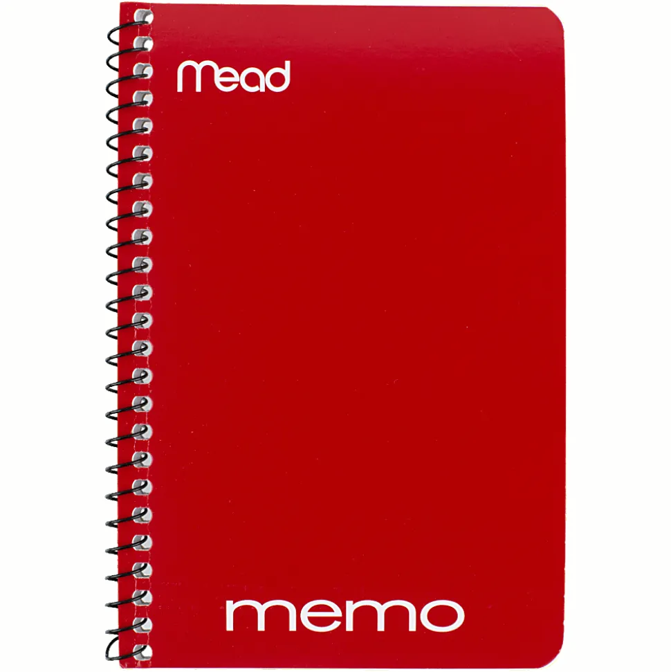 Mead® Wirebound Side-Opening Memo Book, 4" x 6", 1 Hole-Punched, College Ruled, 40 Sheets