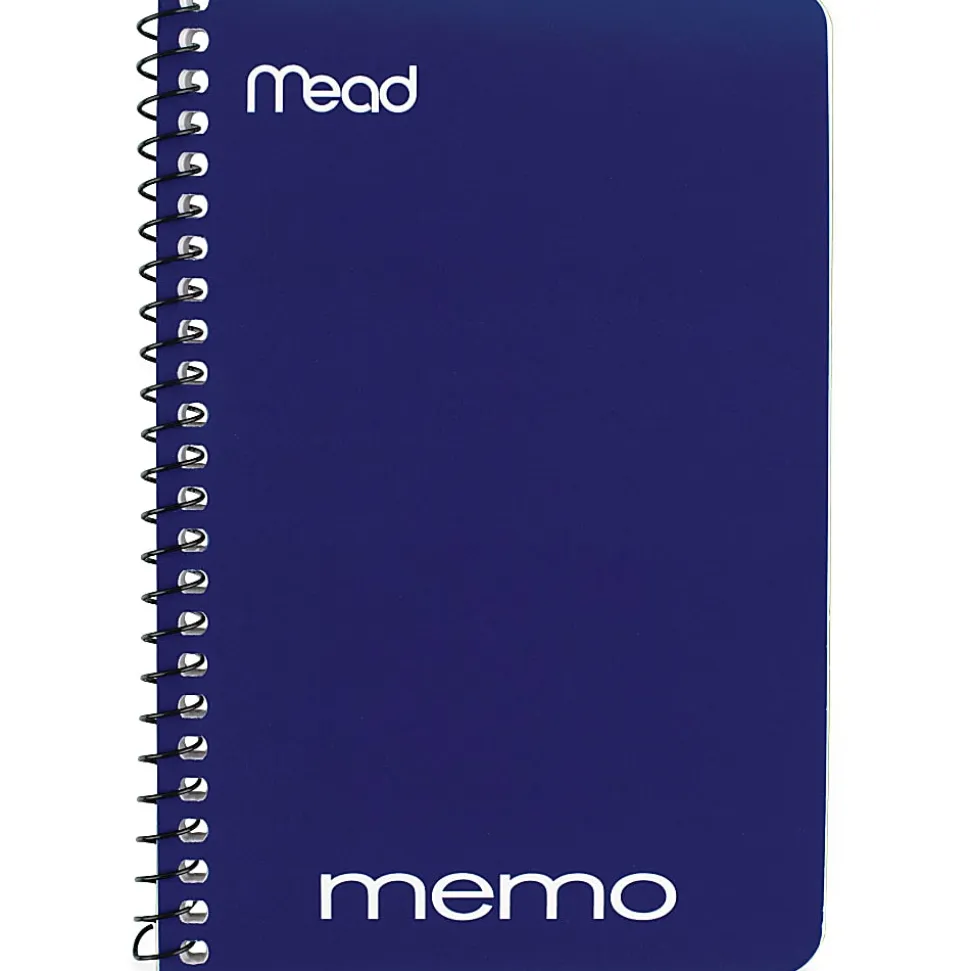 Mead® Wirebound Side-Opening Memo Book, 4" x 6", 1 Hole-Punched, College Ruled, 40 Sheets