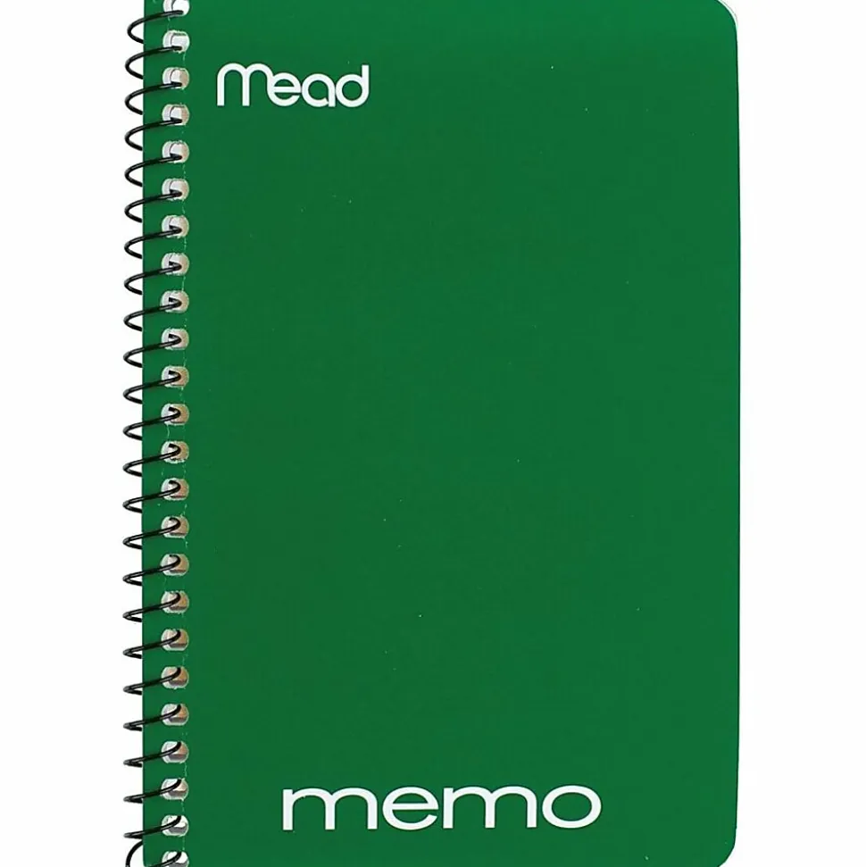 Mead® Wirebound Side-Opening Memo Book, 4" x 6", 1 Hole-Punched, College Ruled, 40 Sheets