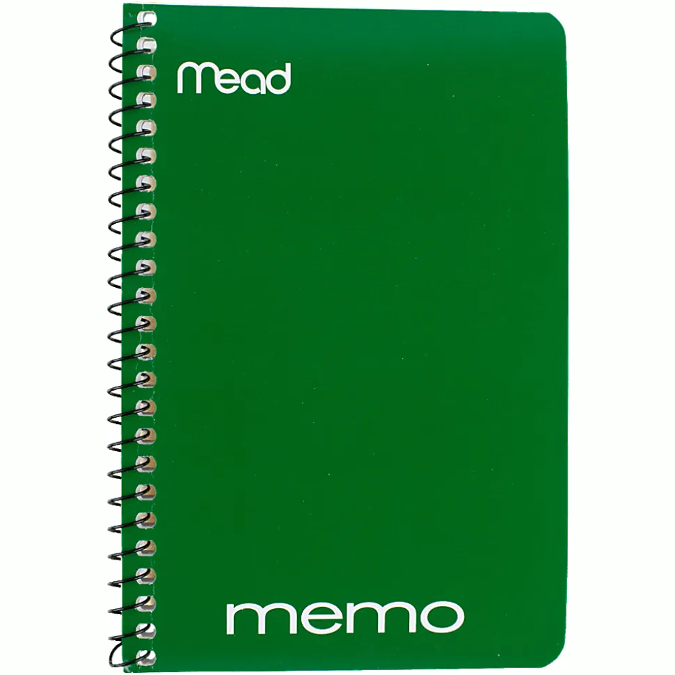 Mead® Wirebound Side-Opening Memo Book, 4" x 6", 1 Hole-Punched, College Ruled, 40 Sheets
