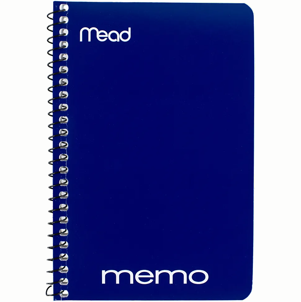 Mead® Wirebound Side-Opening Memo Book, 4" x 6", 1 Hole-Punched, College Ruled, 40 Sheets