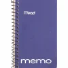 Mead® Wirebound Side-Opening Memo Book, 3" x 5", 1 Hole-Punched, College Ruled, 60 Sheets