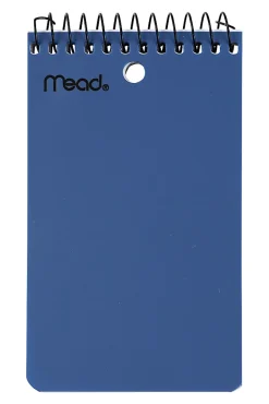 Mead® Wirebound Top-Opening Memo Book, 3" x 5", College Ruled, 100 Sheets