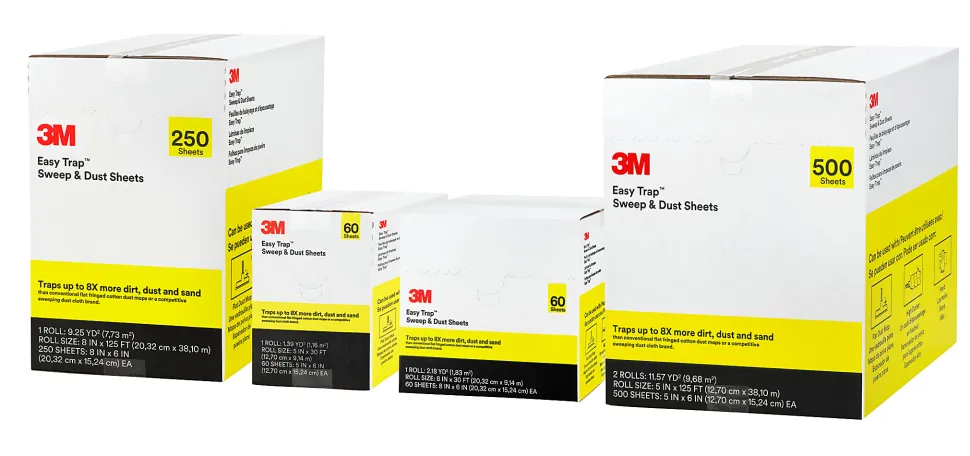 3M™ Easy Trap Duster Sweep And Dust Sheets, 5" x 6" x 30', 60 Sheets