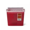 Medline Biohazard Patient Room Sharps Containers, 5 Qt, Translucent Red, Pack Of 20
