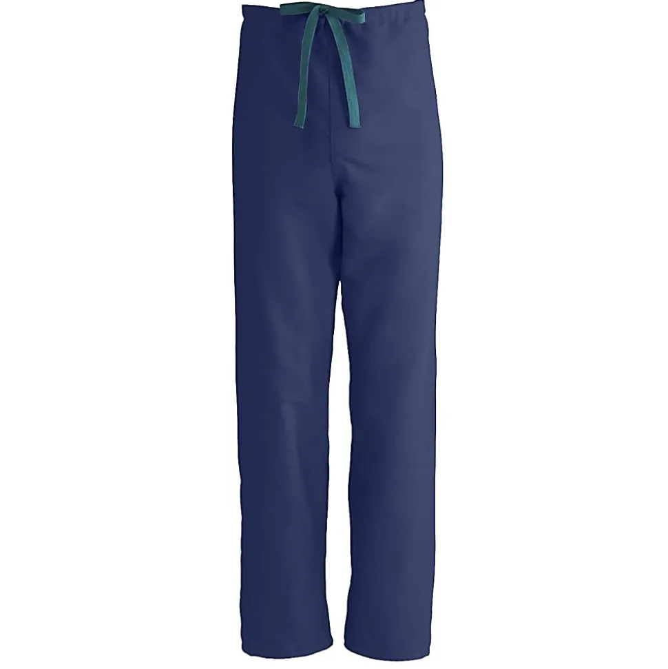 Medline ComfortEase™ Unisex Reversible Drawstring Pants, X-Large, Midnight Blue