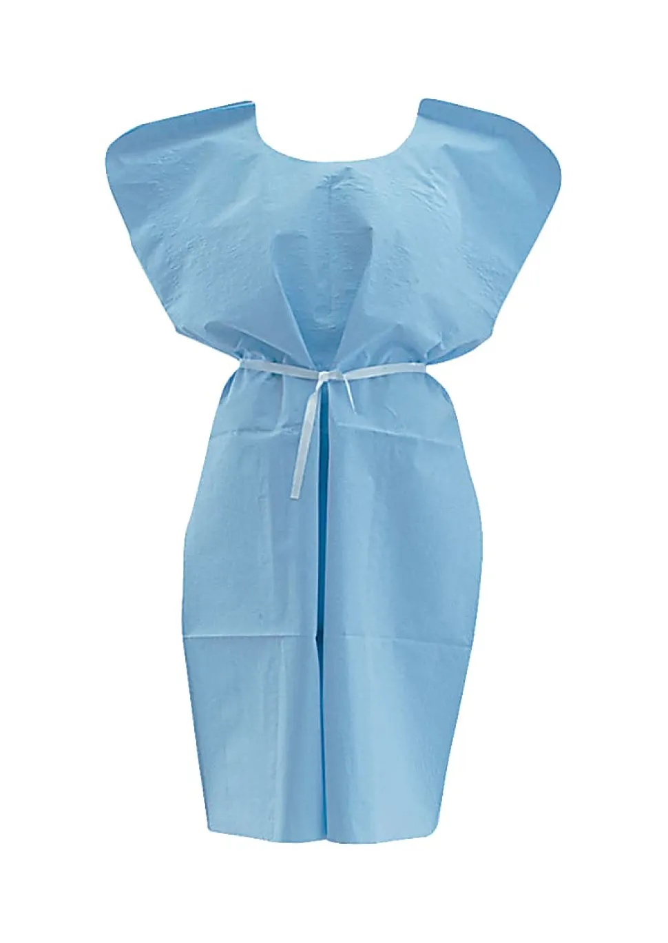 Medline Disposable Tissue/Poly X-Ray Patient Gowns, Blue, 30" x 42", Box Of 50