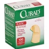 Medline Plastic Adhesive Bandages - - 1" Width x 3" Length - Tan - 100 / Box