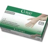 Medline Powder-free Stretch Vinyl Exam Gloves - X-Large Size - Vinyl - Cream - Stretchable, Powder-free, Latex-free, Non-sterile, Beaded Cuff, 130/PK