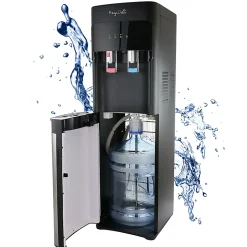 MegaChef Bottom Load Hot/Cold Water Dispenser, 5 Gallon, Black