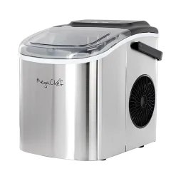 MegaChef Countertop Automatic Nugget Ice Maker With Handle, White