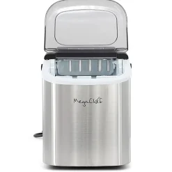 MegaChef Countertop Automatic Nugget Ice Maker With Handle, White