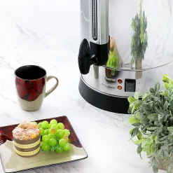 MegaChef 100-Cup Stainless Steel Urn-Style Coffee Maker, Silver