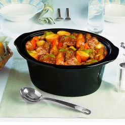 MegaChef 1.5-Quart Slow Cooker, Brushed Copper/Black