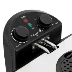 MegaChef 4.23-Quart Stainless Steel Electric Deep Fryer With Timer, 9-1/4”H x 15”W x 15”D, Black