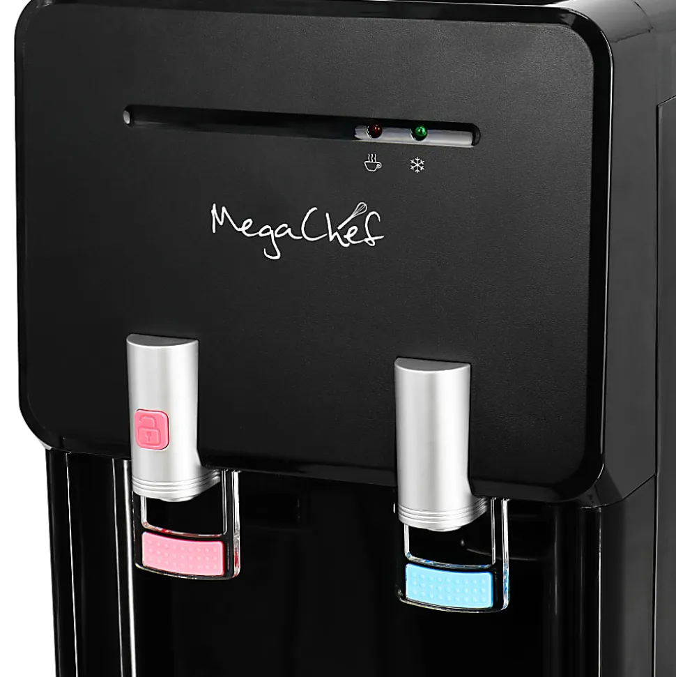 MegaChef Top Load Hot/Cold Water Dispenser, 5 Gallon, Black