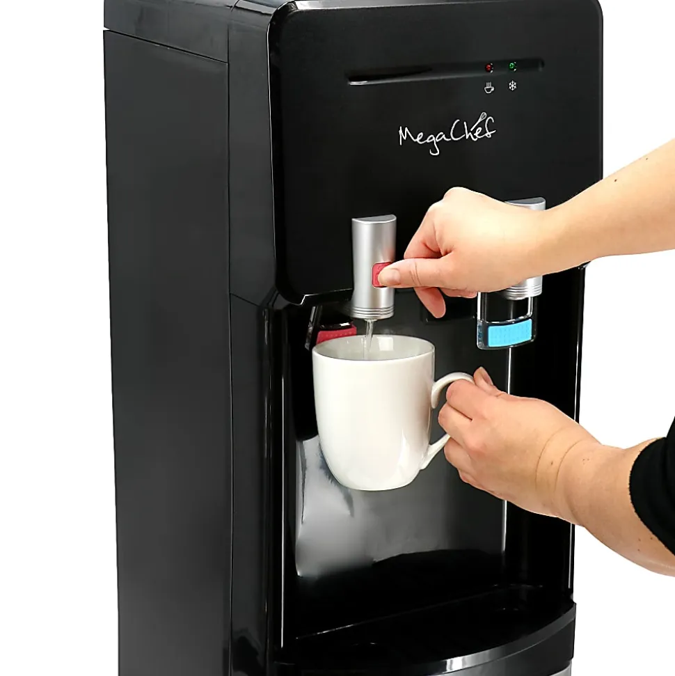 MegaChef Top Load Hot/Cold Water Dispenser, 5 Gallon, Black