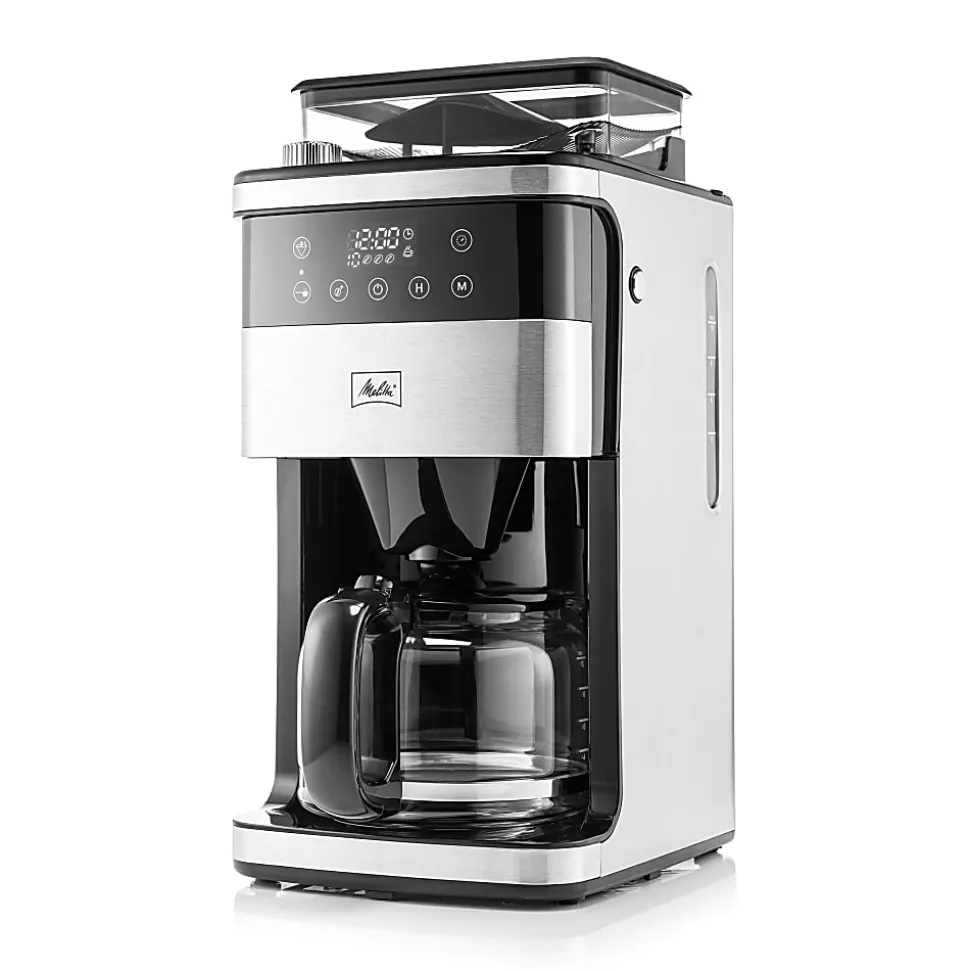 Melitta Aroma Fresh Plus 10-Cup Programmable Coffee Maker With Coffee Grinder, Black