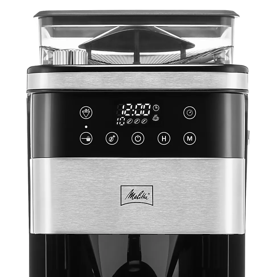 Melitta Aroma Fresh Plus 10-Cup Programmable Coffee Maker With Coffee Grinder, Black