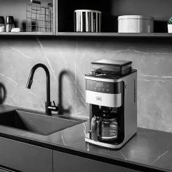 Melitta Aroma Fresh Plus 10-Cup Programmable Coffee Maker With Coffee Grinder, Black