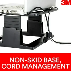 3M™ Ergonomic Notebook Computer Stand, Black