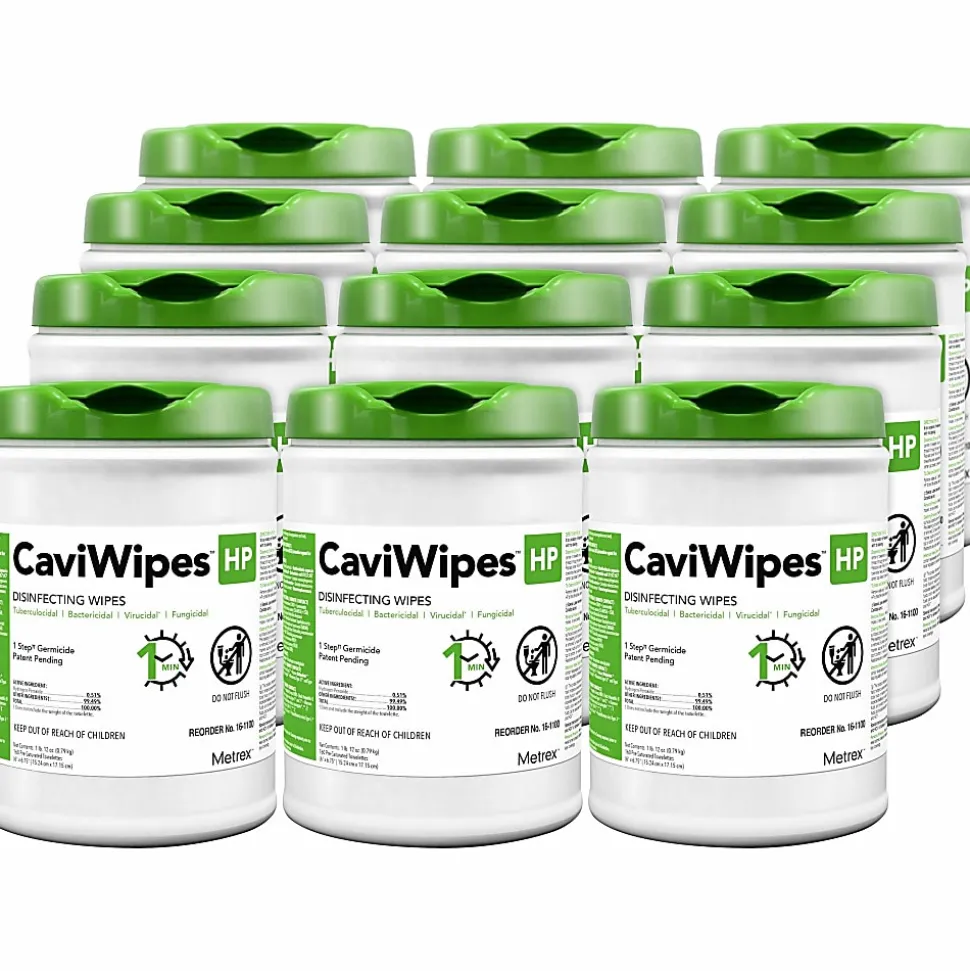 Metrex Caviwipes HP - Wipe - Disinfectant - White - 160/Pouch - 12 / Carton