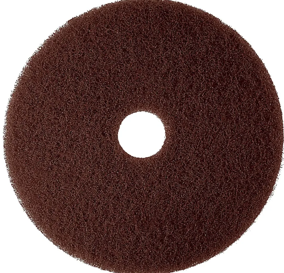 3M™ 7100 Floor Stripper Pads, 20", Brown, Pack Of 5 Pads