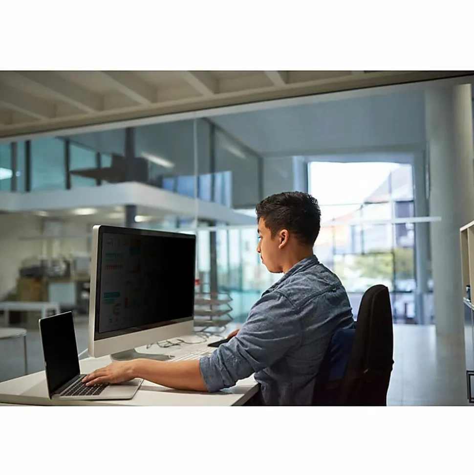 3M™ High Clarity Privacy Filter Screen for 24" Widescreen Monitors, 16:10 Aspect Ratio, Reduces Blue Light