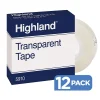 3M™ Highland™ 5910 Transparent Tape, 3/4" x 1,296", Pack Of 12